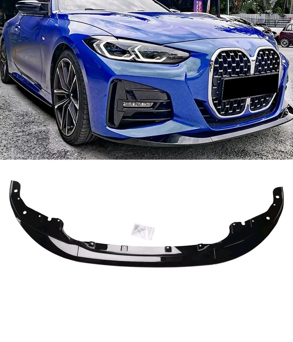 Front Bumper Spoiler Lip For BMW 4 Series G22 G24 G26 2020-2024 2021 Gloss Black