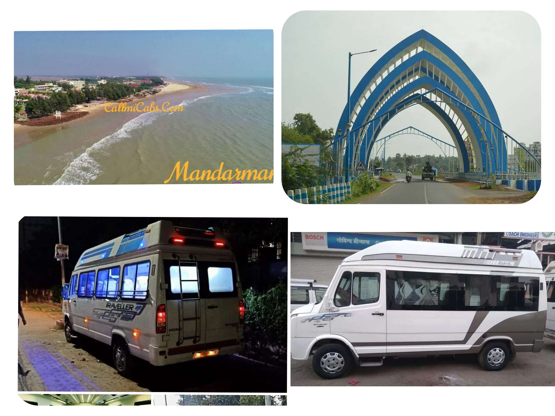 Force tempo traveller van winger rental i| Ranchi to Mandarmani 