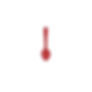 Red Plastic Slotted Serving Spoon