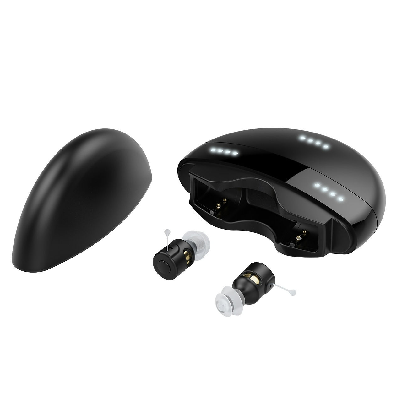 Invo CIC Hearing Aid - Almost invisible, rechargeable, crisp sound, push-button control