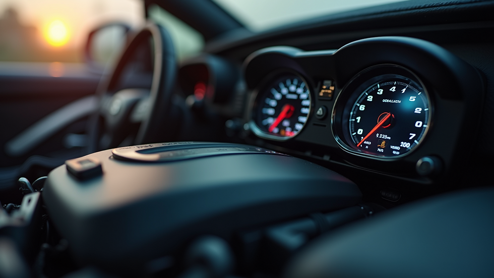 Close-up view of a car’s engine diagnostics tool