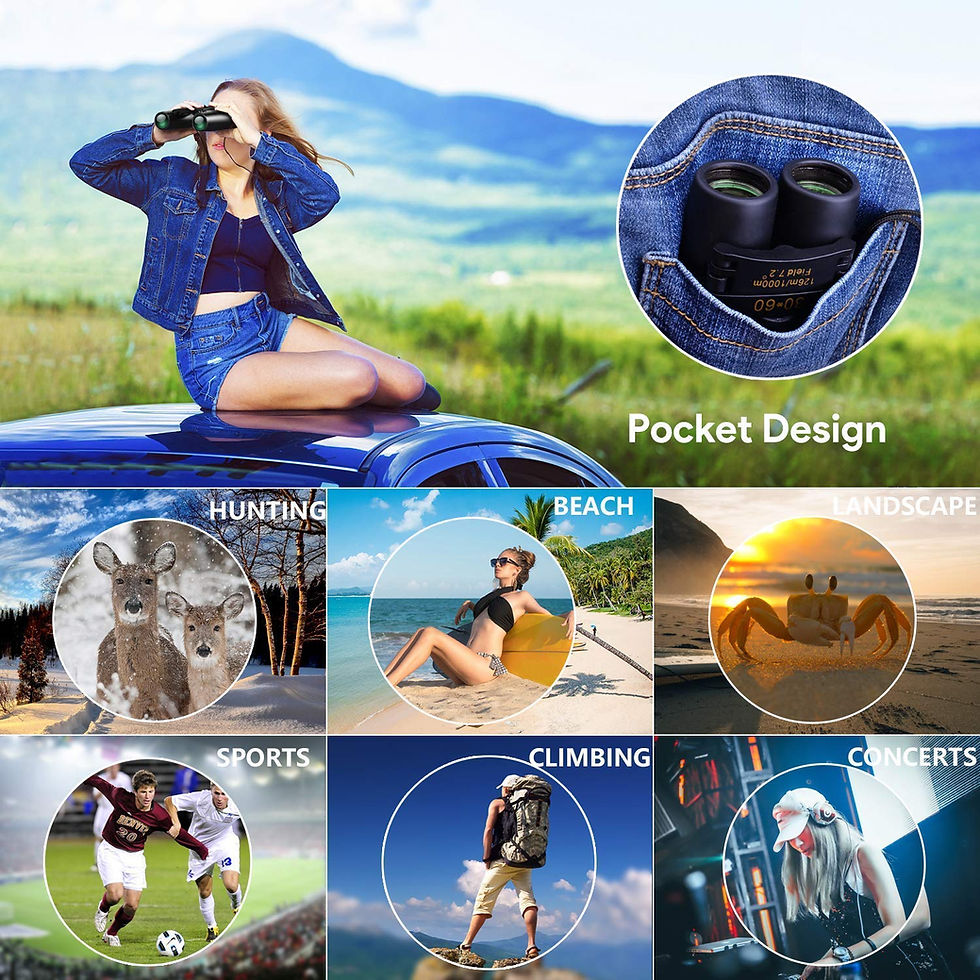 Thumbnail: Pocket 30x60 Roof Prism Binoculars for Adults , HD Professional Binoculars for 