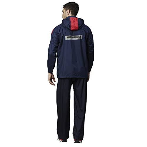 Thumbnail: Zeel Rain Coat for Men Waterproof for Bike Riders with Adjustable Hood and Pocke