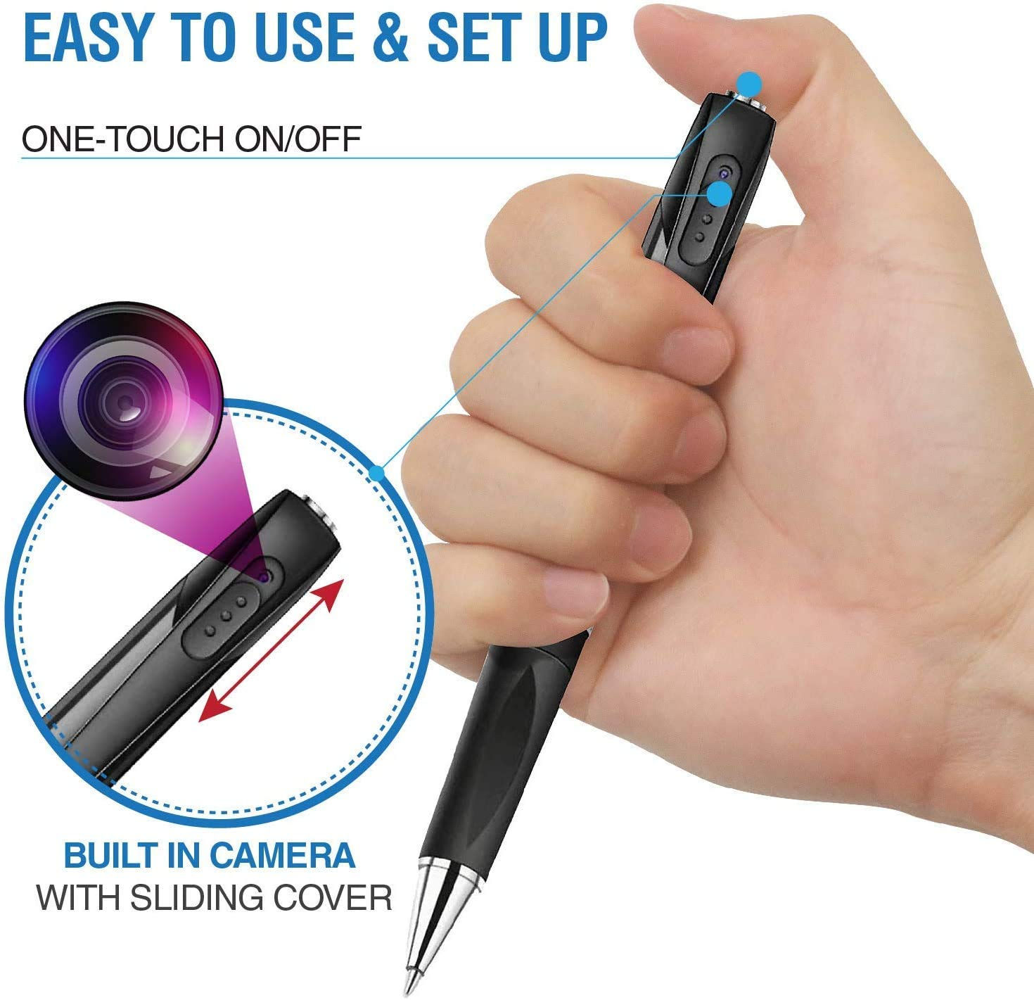 4K Full Clear HD 1080P Portable SPY Pen Camera with Audio & Video Recording