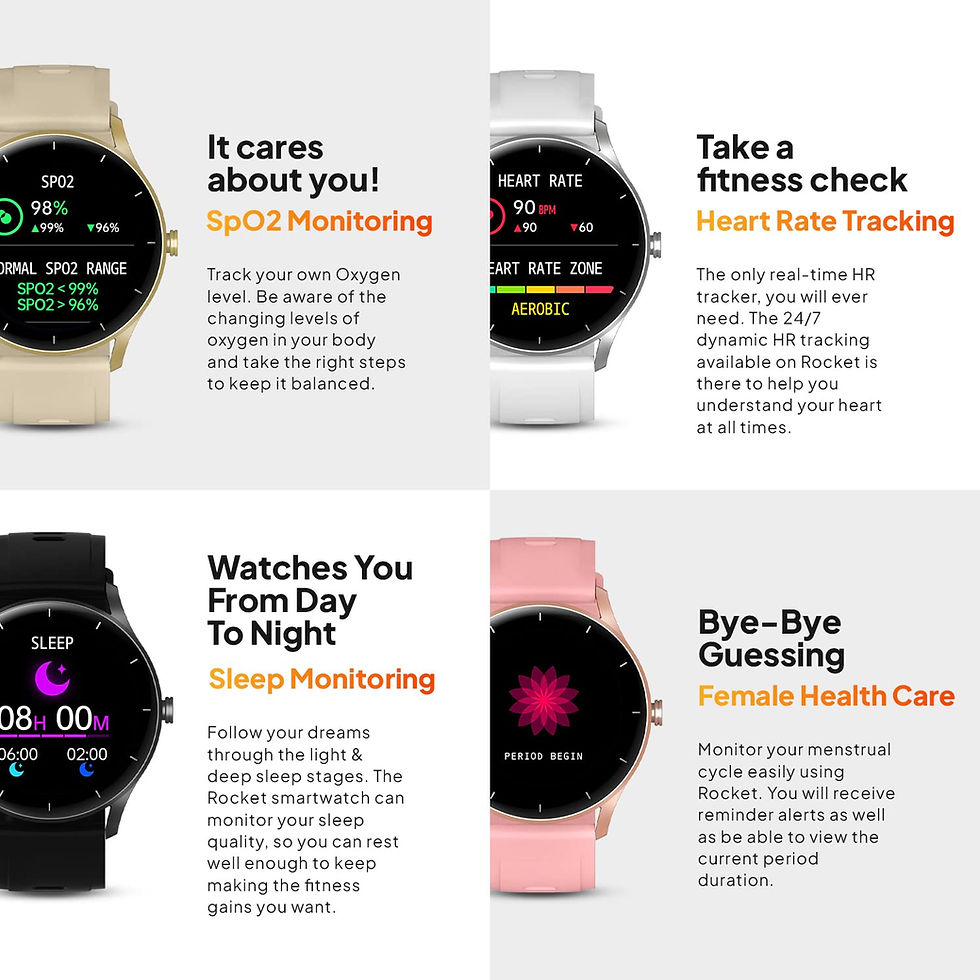 Thumbnail: Fire-Boltt Rocket 1.3" Bluetooth Calling Smartwatch with AI Voice Assistant, 100
