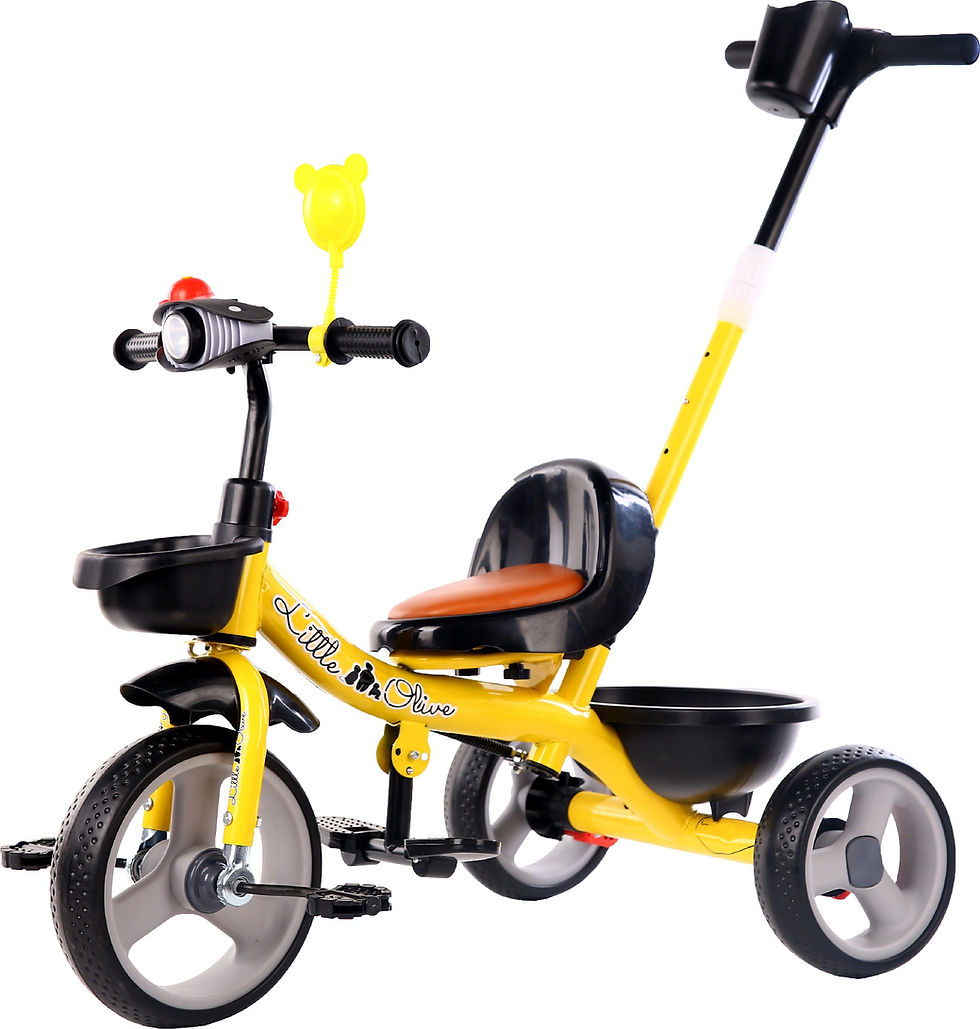 Thumbnail: Little Olive with parental handle break wheels foot rest and leather seat Littl