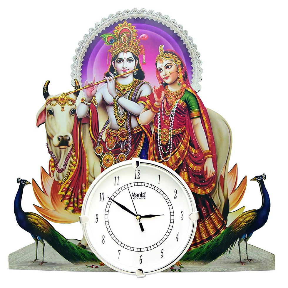 Thumbnail:   Ajanta Wooden Wall Clock for Home and Living Room (40x30cm, Multicolour)