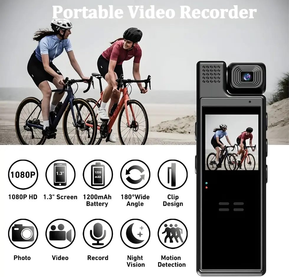 Thumbnail: 4K WiFi Security Body Cam Display Screen Loop Recording Sports and Action Camera