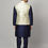 Thumbnail: Ethluxis Men's Kurta Churidar Pyjama with Ethnic Bundi Nehru Jacket (42, Navy)