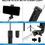 Thumbnail: Selfie stick with tripod. Detectable Bluetooth remote range upto 10m . LED flash