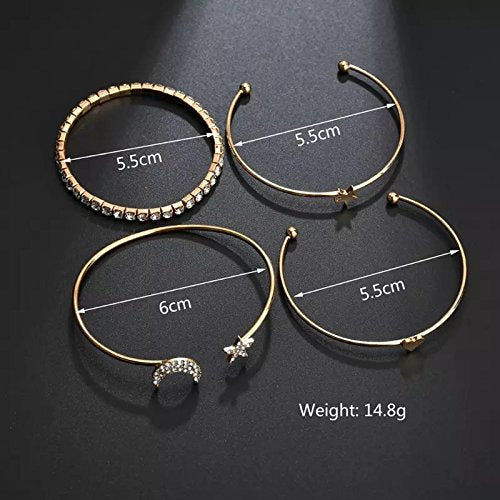 Thumbnail: Shining Diva Fashion Jewellery Stylish Crystal Multilayer Charm Bracelet for Gir