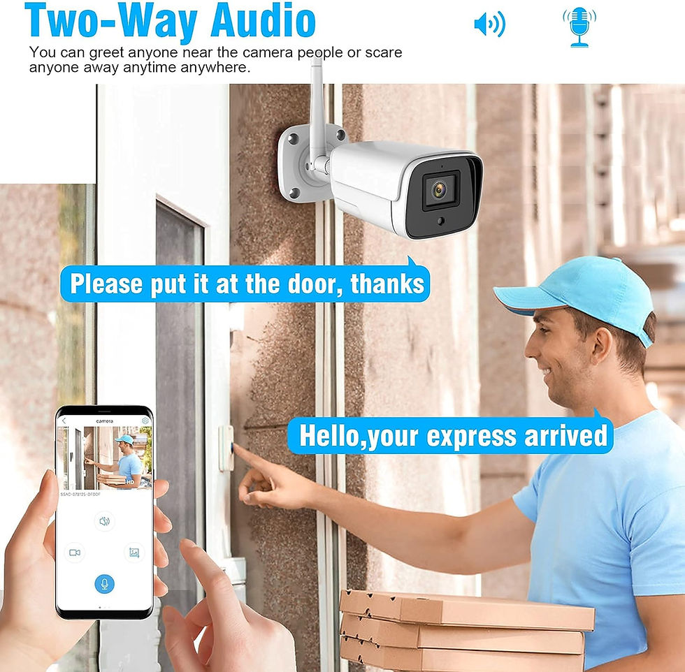 Thumbnail: WLAN IP Camera Outdoor, 1080P HD Surveillance Camera Outdoor WLAN with 30 m Nigh