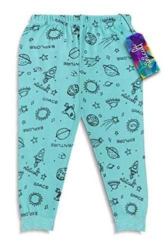 Thumbnail: minicult Cotton Pajama Pants with All Over Print for Boys and Girls (Multicolor 