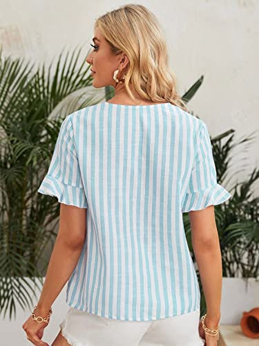 Thumbnail: DHRUVI TRENDZ Women's Regular Fit Top (DT-W1450_Turquoise X-Large)