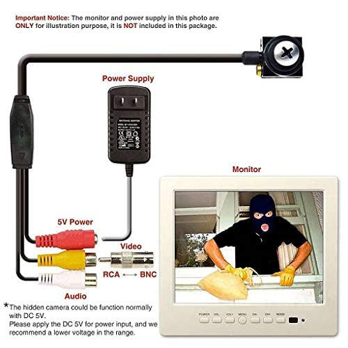 Thumbnail: CCTV Hd Mini Spy Pinhole Security Camera 6mm 70degree 1000tvl Mini Hidden CCTV S