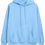 Thumbnail: WearIndia Men's & Women's Cotton Hooded Hoodie (Plain Hoodies Aqua-1-L_Aqua Blue