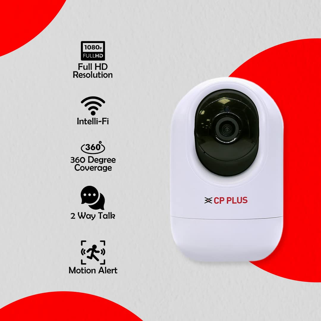 CP PLUS 2 MP Wi-Fi PT Camera. 15 Mtr. Full HD Video Camera with 360 Degree E24A