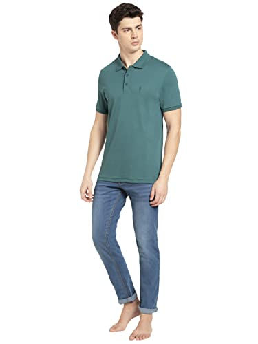 Thumbnail: Jockey Men's Regular Fit Half Sleeved Polo T-Shirt Logo 3912 I Color Pacific Gre