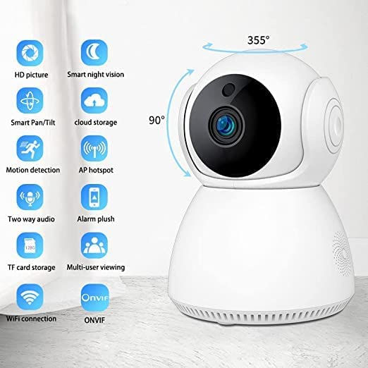 DAMARU 1440p 128 gb Support Memory Card WiFi 360 Degree Home Security Camera Fu