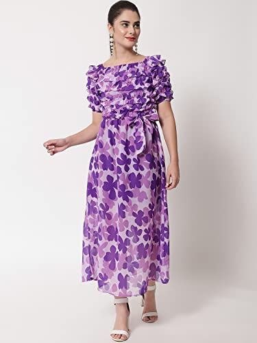Thumbnail: Funday Fashion Women'S Maxi Dress (Sys-9149_Purple_Xl)