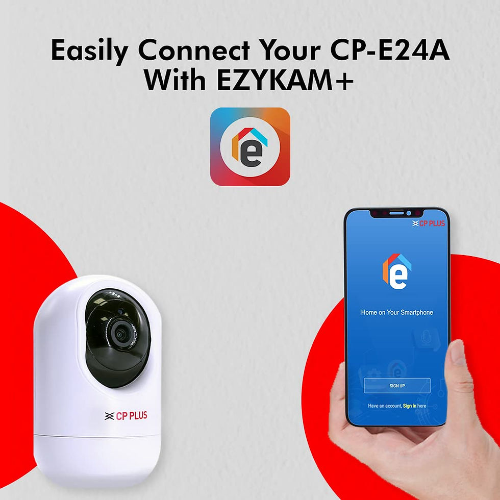 Thumbnail: CP PLUS  2 MP Wi-Fi PT Camera. 15 Mtr. Full HD Video Camera with 360 Degree E24A