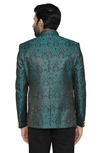 Thumbnail: WINTAGE Men's Regular Fit Bandhgala Blazer (Blazer1308color8s42_Dark Blue_42, La