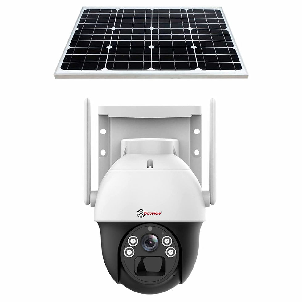 Thumbnail: Trueview 4G Sim 4Mp Solar Powered Cctv Security Camera With Solar Panel | 350° D