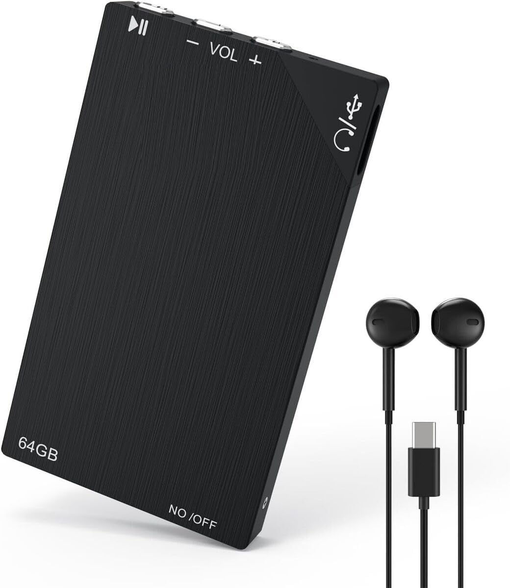 80Hrs Battery Time Voice Activated Recorder with Playback HD MP3 Audio | 64GB Di