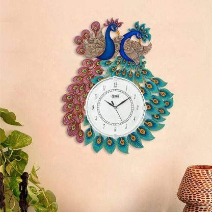 Thumbnail: Wood Wall Clock for Home Living Room Office Bedroom Decor Stylish Clock (Two Pe
