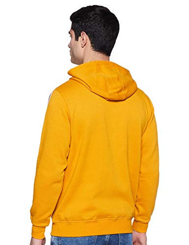 Thumbnail: Amazon Brand - Symbol Men's Cotton Blend Neck Hooded Sweatshirt (AW19MNSSW41_Sun
