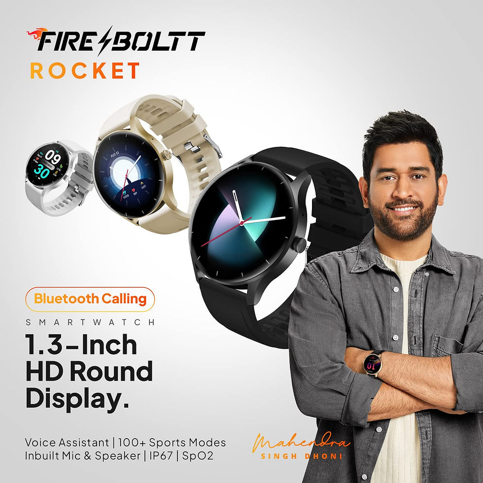 Thumbnail: Fire-Boltt Rocket 1.3" Bluetooth Calling Smartwatch with AI Voice Assistant, 100