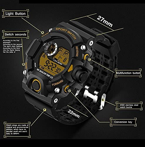 Thumbnail:   Digital Watch Shockproof Multi-Functional Automatic Black Color Strap Waterpr