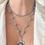Thumbnail: Boho turquoise double necklace