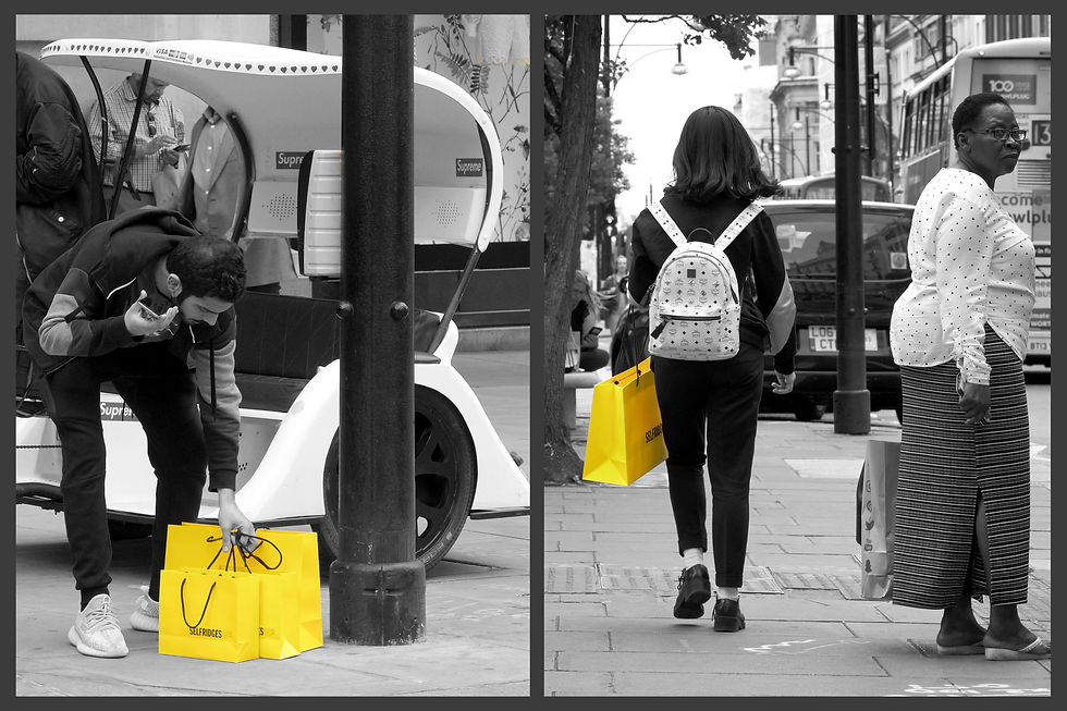 Yellow Bags on Oxford Street #5