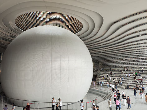 Tianjin Binhai Library – Perpustakaan Futuristik yang Dijuluki “The Eye”