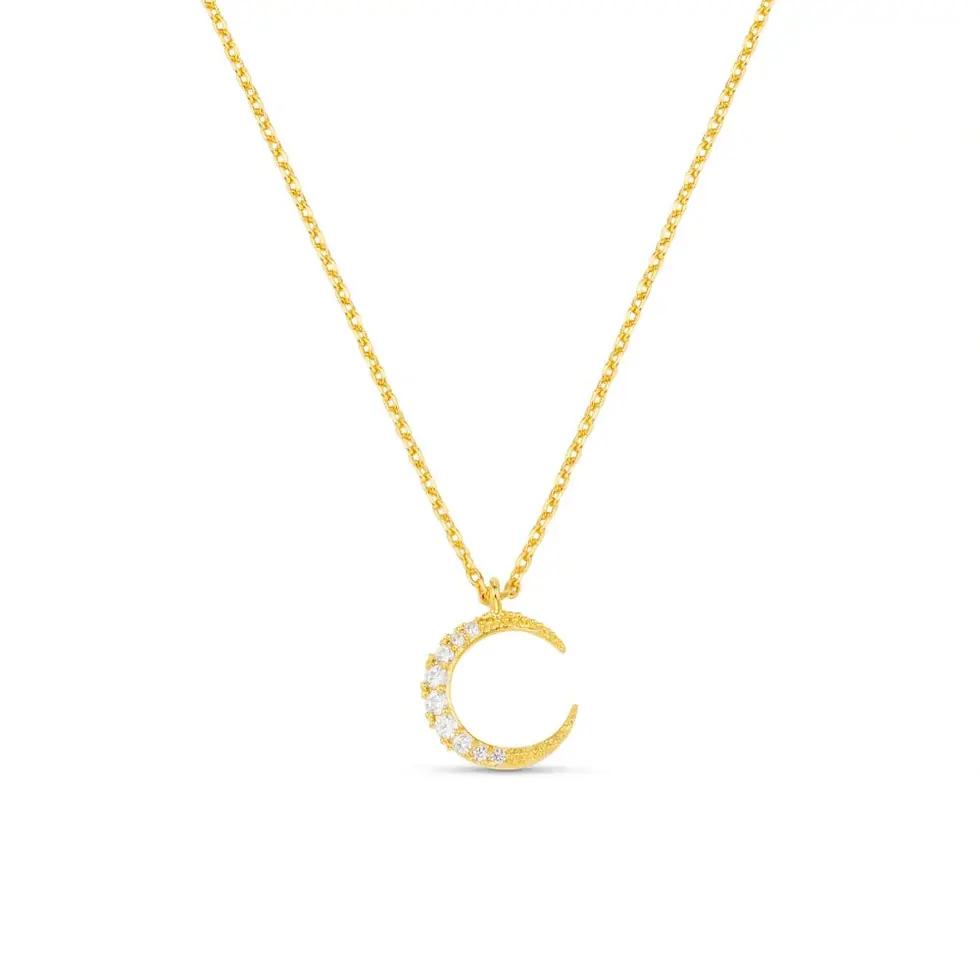 サムネイル： パヴェムーンネックレス（ギフトボックス付き）