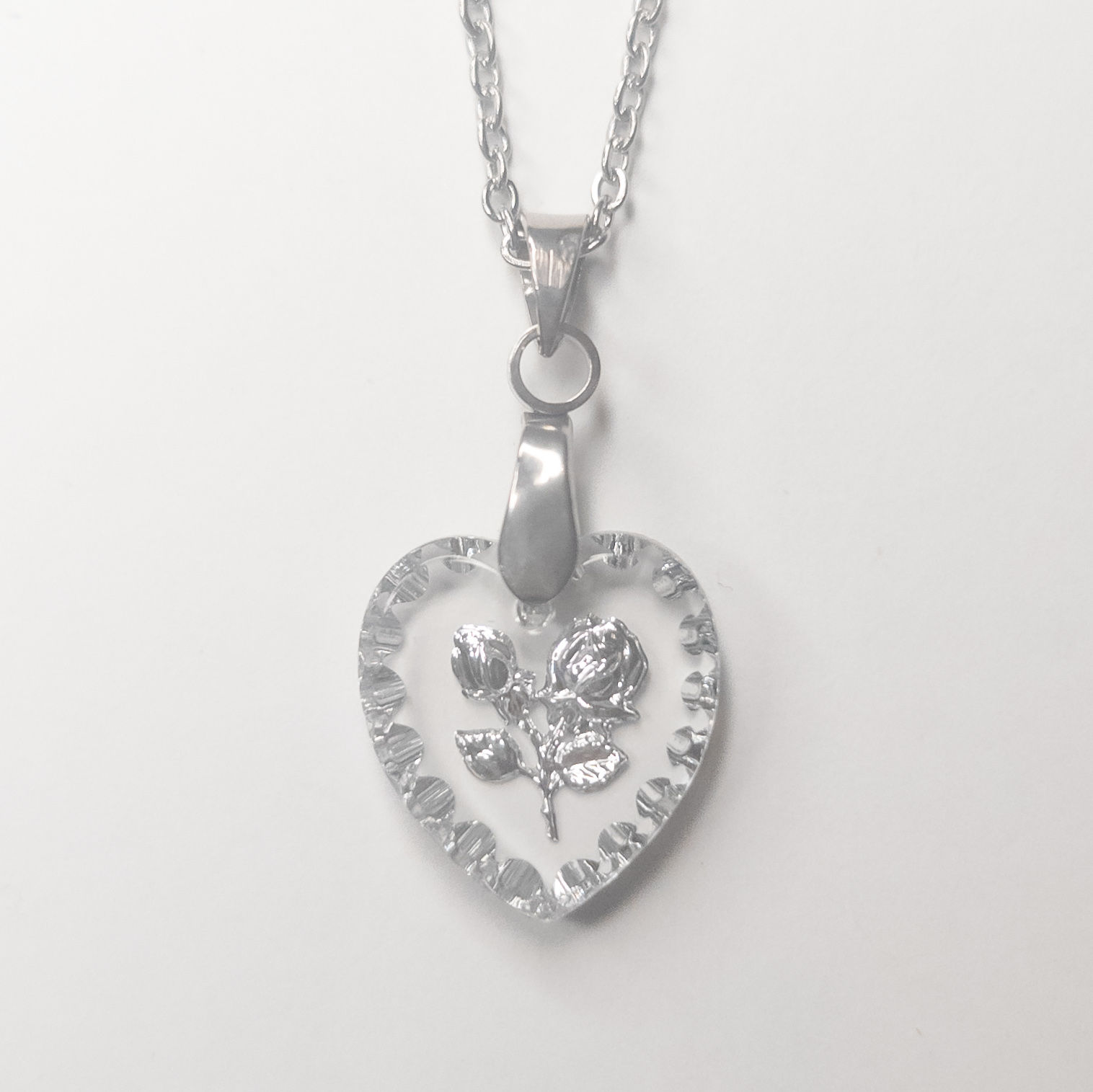 シルバーローズ　ペンダントM (No.1644)