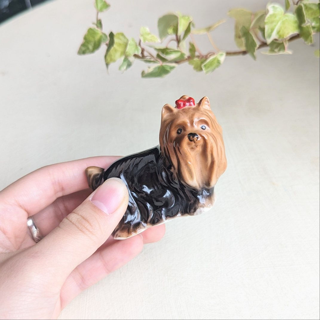 ヨークシャテリア　ヴィンテージ　置物　犬