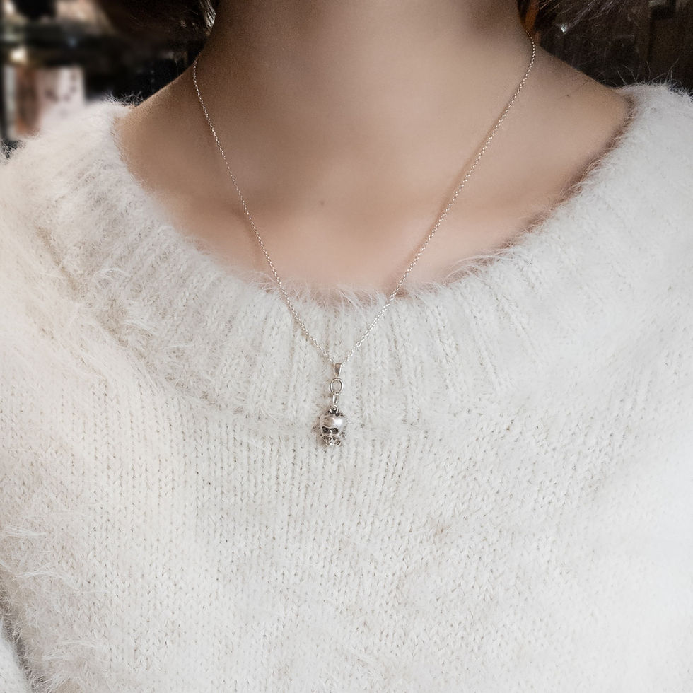 サムネイル： ドクロ　シルバーペンダント　イギリス　ヴィンテージ(No.2410412)