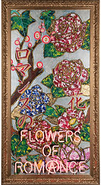 Flowers of Romance 2022/ Collaboration with Mark Sloper 136x75cm/ 53.5x29.5", Mixed media, 2022