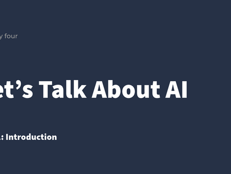 Let's Talk About AI Part 1 Title Card