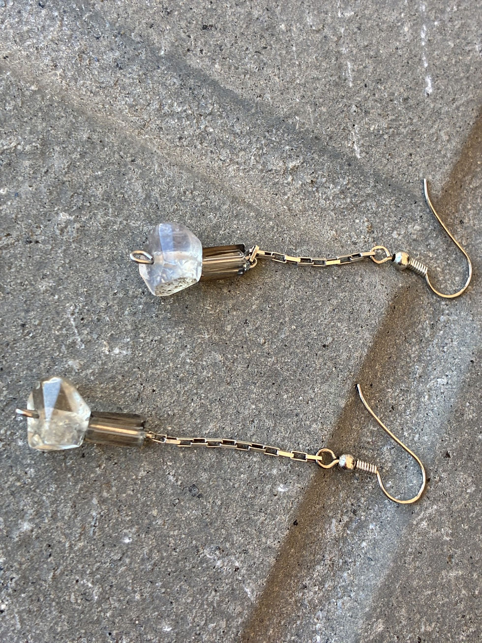 Miniatura: Citrine and Smoke Earrings ONE OF A KIND
