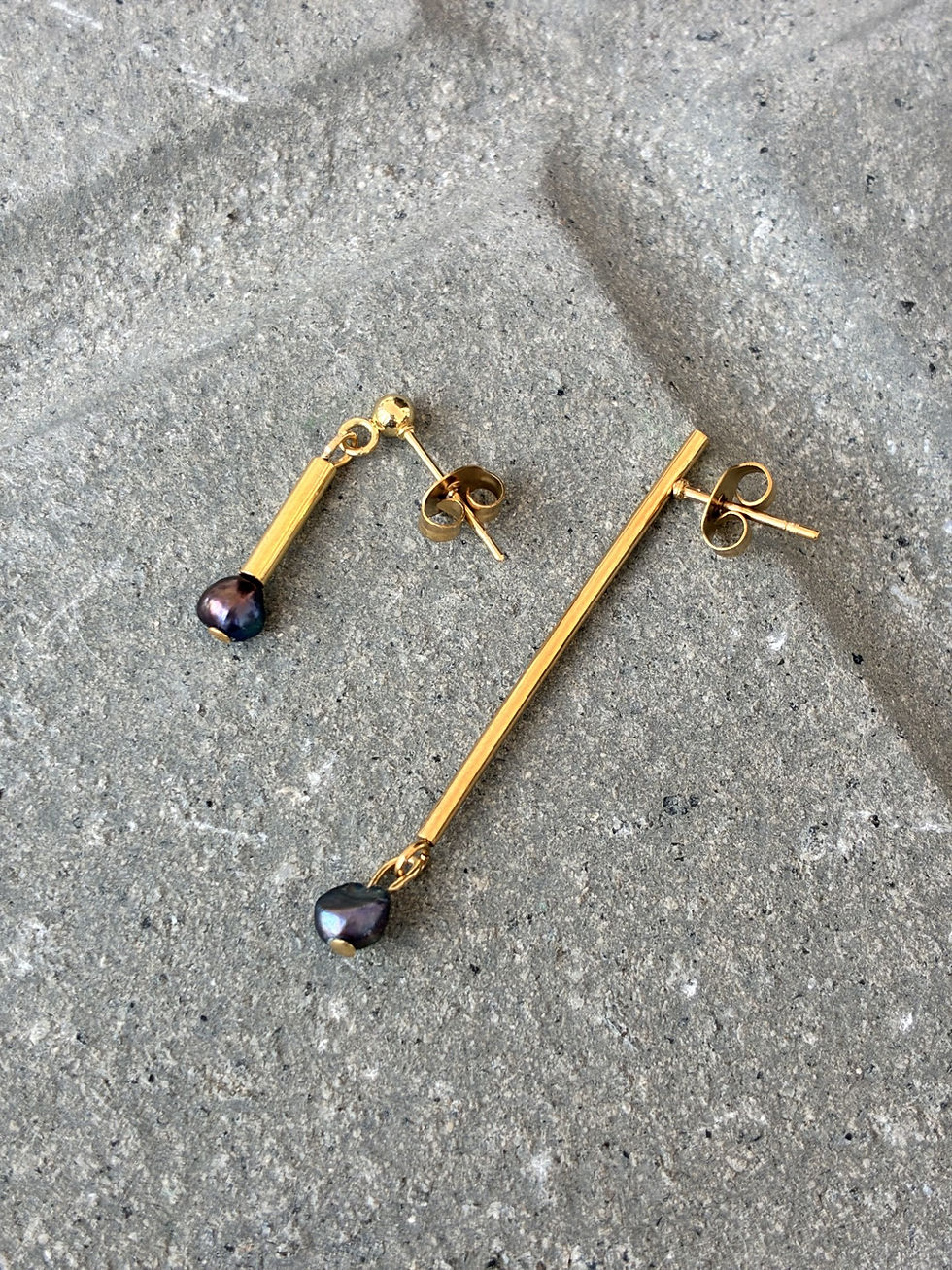 Miniatura: Pearls Rain Earrings ONE OF A KIND