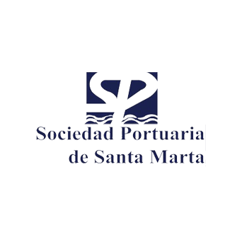 Logo for Sociedad portuaria de Santa Marta Marta with deer symbol.