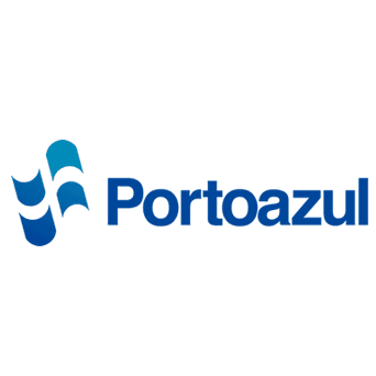 Portoazul logo, blue stylized P graphic beside 'Portoazul' text.