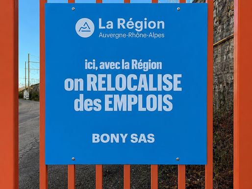 At BONY SAS, we are proud to contribute to the local industrial dynamic and the relocation of jobs in the Auvergne-Rhône-Alpes region.