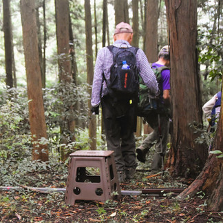 五常山先のバリ分岐　車道への近道バリ分岐の椅子