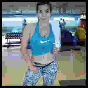 Keilley at gym, myquantumapp