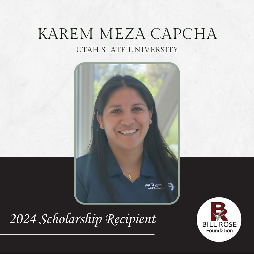 Karem Meza Capcha- 2024 Bill Rose Scholarship Recipient