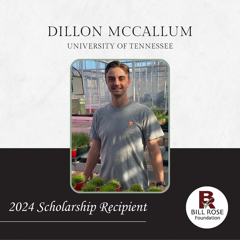 Dillon Mccallum- 2024 Bill Rose Scholarship Recipient